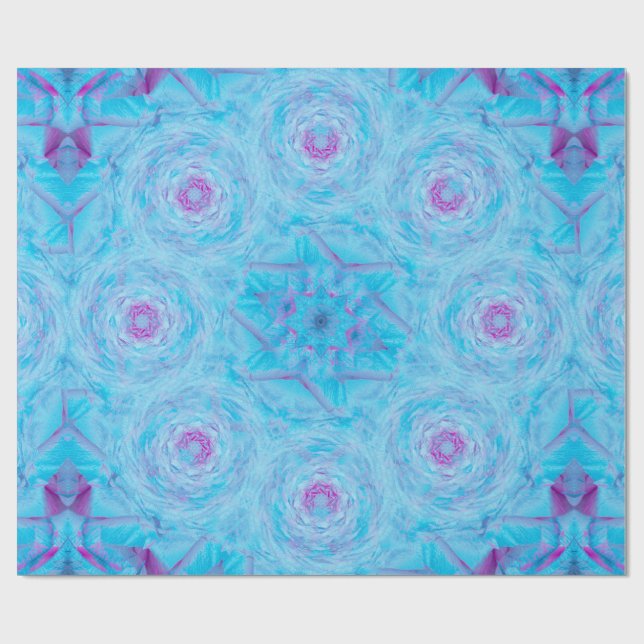 Papel De Presente Broche Rosa Azul (Aberto)
