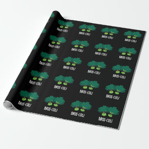 Papel De Presente Bros-coli Funny Veggie Broccoli Pun Dark BG