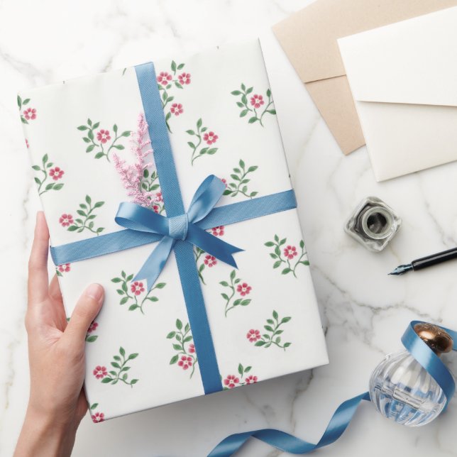 Papel De Presente Broto de Flor Doce (Presentear)