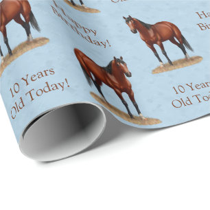 Papel De Presente Brown Bay Quarter Horse Stallion