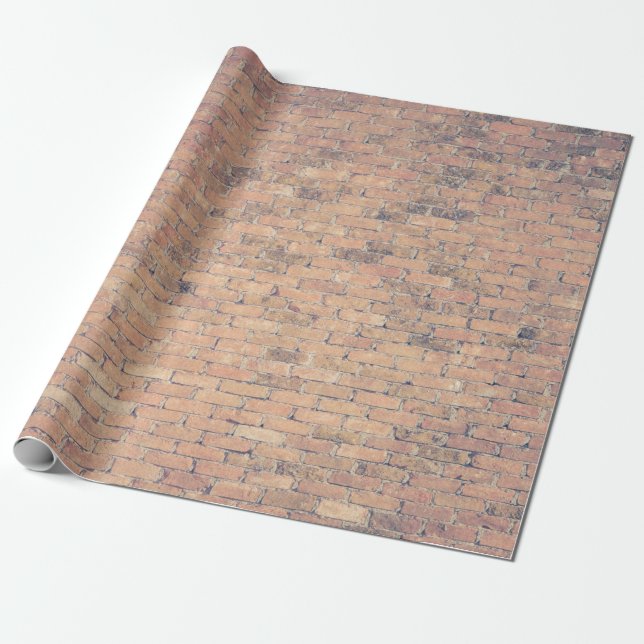 Papel De Presente Brown brick wall photography (Desenrolado)