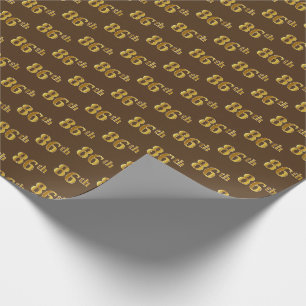 Papel De Presente Brown, evento do ouro 86th do falso