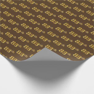 Papel De Presente Brown, evento do ouro 88th do falso