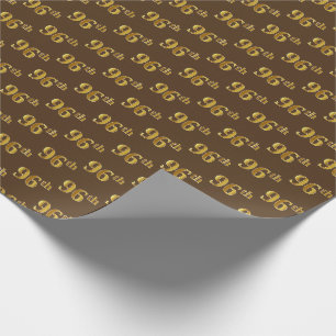 Papel De Presente Brown, evento do ouro 96th do falso (Ninety-Sexto)