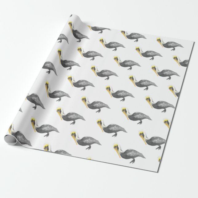 Papel De Presente Brown Pelican (Desenrolado)