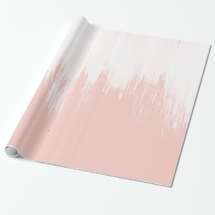 Papel De Presente Brushstrokes cor-de-rosa modernos femininos da