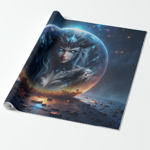 Papel De Presente Bruxa Cósmica – Nascida da Esfera Estelar.