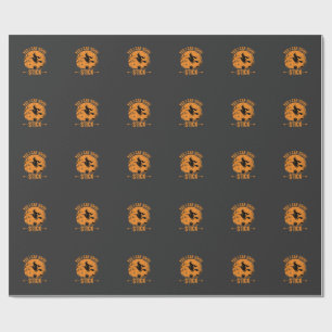 Papel De Presente Bruxa de Halloween Drive Stick Gráfico_1
