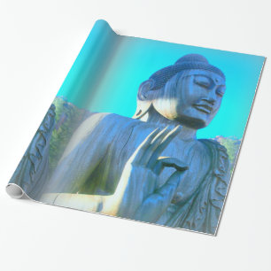 Papel De Presente buddha azul