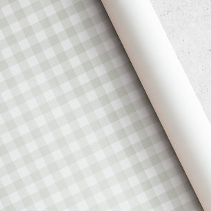 Papel De Presente Búfala Xadrez Suave Sage Fruta Primeiro Aniversári