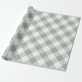 Papel De Presente Buffalo Check Sage Green