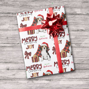 Papel De Presente Buffalo Xadrez Beagle Puppy Natal