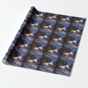 Papel De Presente Bull Terrier Christmas Fesason Season