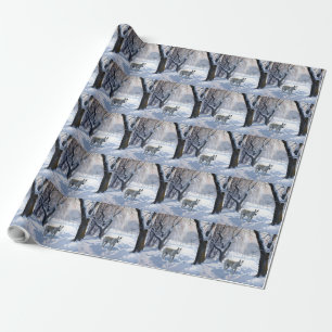 Papel De Presente Bull Terrier Deixe Nevar Natal