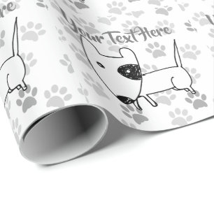 Papel De Presente Bull Terrier inglês