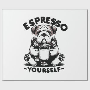 Papel De Presente Bulldog Espresso Quente