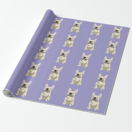 Papel De Presente Bulldog Francês Creme, 