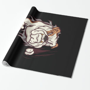 Papel De Presente Bulldog Head Inglês