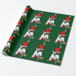 Papel De Presente Bulldog no Natal do Papai Noel