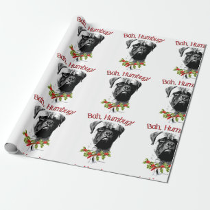 Papel De Presente Bullmastiff Bah Humbug T-Shirt