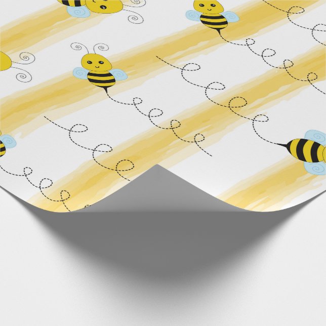 Papel De Presente Bumble Bee Wrapping Paper Fly Honey Bee Gift Wrap (Ponta)