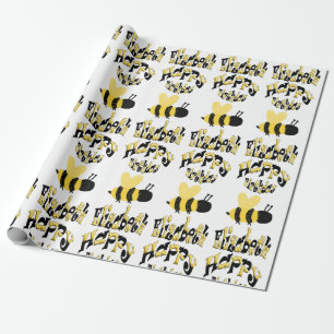 Papel De Presente Bumblebee Único - Desenho Personalizado B-Dia