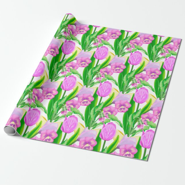 Papel De Presente Bunch of Spring Flowers (Desenrolado)