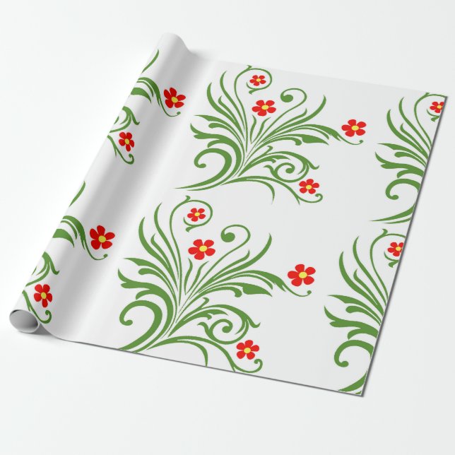 Papel De Presente Buquê (Desenrolado)