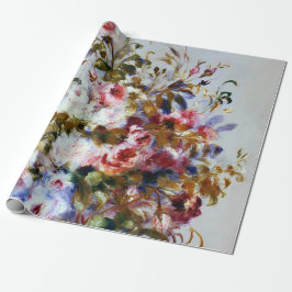 Papel De Presente Buquê cor-de-rosa bonito de Renoir