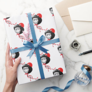 Papel De Presente Buquê de Balão Homem Face