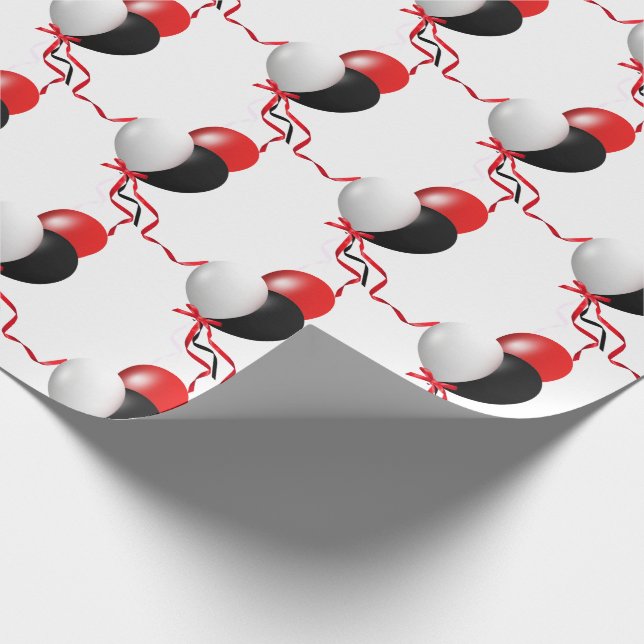 Papel De Presente buquê de balões de aniversário em branco (Ponta)