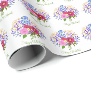 Papel De Presente Buquê de flores