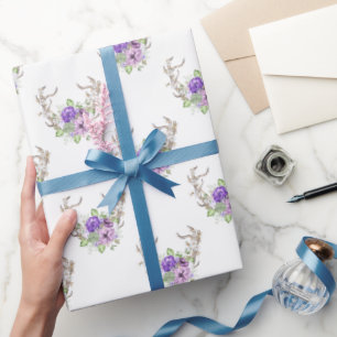 Papel De Presente Buquê de Veer de Aquarela