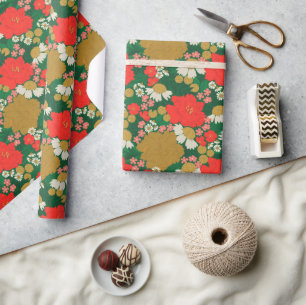 Papel De Presente Buquê Floral