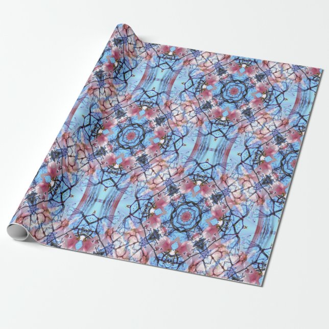 Papel De Presente Buquês de Magnolias..... (Desenrolado)