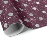 Papel De Presente Burgundy de Beterraba Bolinhas de prata<br><div class="desc">O Livro de Vestimentos e Chic para muitas ocasiões como aniversário,  aniversário,  casamento,  festa de noiva,  novo emprego,  nova casa,  festa corporativa,  festa de aposentadoria,  branding..</div>