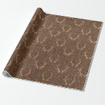 Papel De Presente Burlap Reindeer Christmas<br><div class="desc">Trendy,  o natal de Natal.</div>