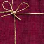 Papel De Presente Burlap Rustic Simple Magenta Burgundy Realista<br><div class="desc">Padrão simples e rústico do estilo de burlap. Por favor,  note que não há uma pá real usada nesta design,  é uma fotografia editada digitalmente.</div>