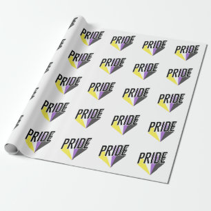 Papel De Presente Burst de Orgulho Não Binário