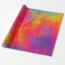 Papel De Presente Burst of Color Wraping Paper