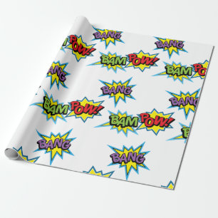 Papel De Presente Bursts de Super Heróis