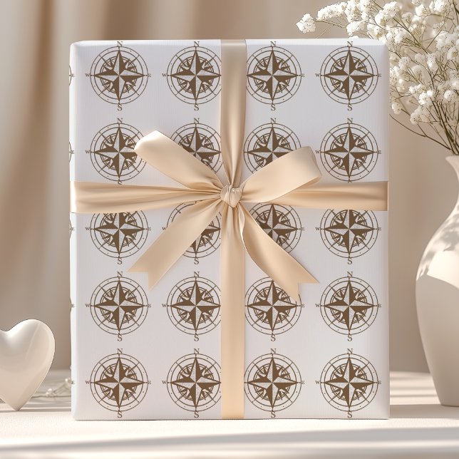 Papel De Presente Bússola Vintage (Criador carregado)