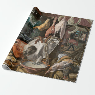 Papel De Presente Butcher's Stall (por Pieter Aertsen)