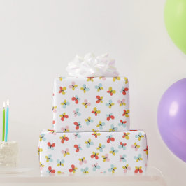 Papel De Presente Butterfly Pattern 
