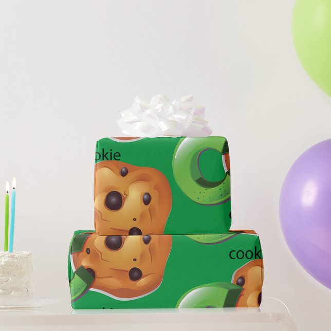 Papel De Presente C é para Biscoito Letra do Alfabeto Chip de Chocol (Criador carregado)