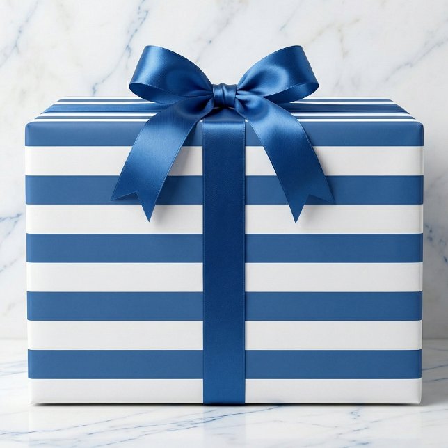 Papel De Presente Cabana Stripe Nautical Wrapping Paper (Best wrapping paper on deck)