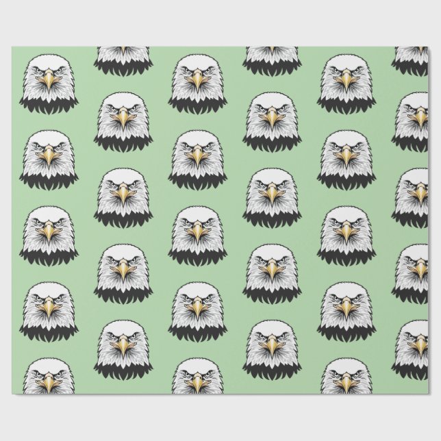 Papel De Presente Cabeça de águia americana (Aberto)