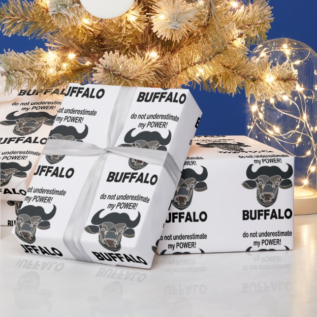 Papel De Presente Cabeça de Búfalo Bisonte Animal Búfalo (Feriados)