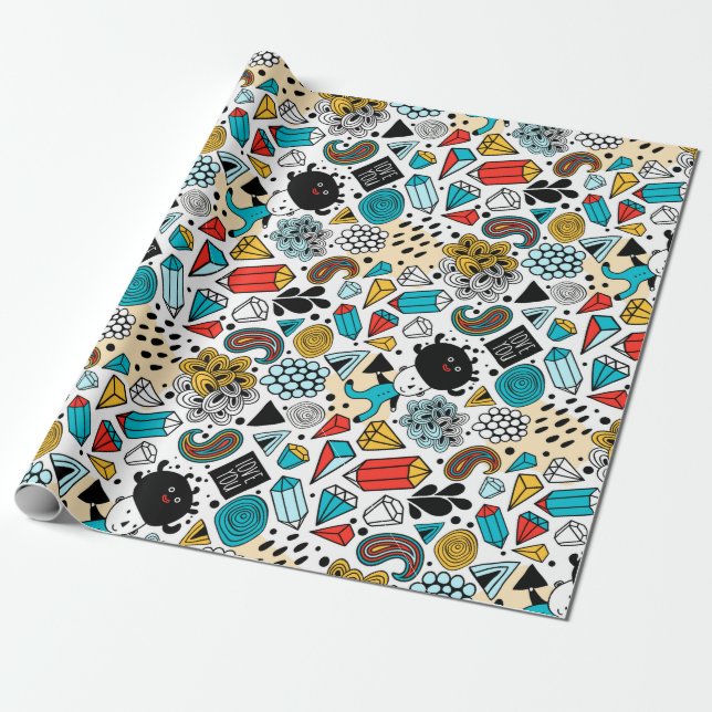 Papel De Presente Cabeça louca (Desenrolado)