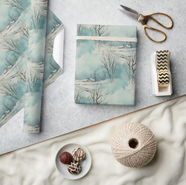 Papel De Presente Cabina de inverno (Artesanato)